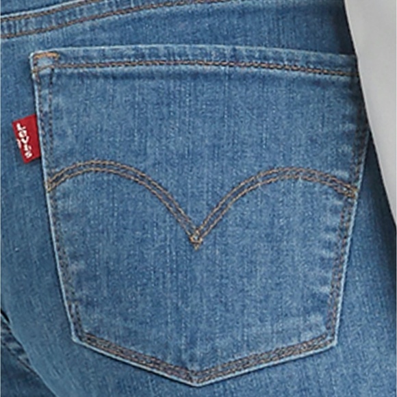 LEVI'S 710 Super Skinny Jeans Mid Rise Medium Blue Sizes 8 10 - Picture 2 of 8